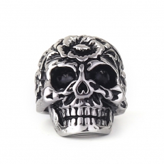 EVBEA New Open Skull Hand Adjustable Ring Stainless Steel Man's Fashion Jewelry Biker Punk Jewelry R243 Size 8~11
