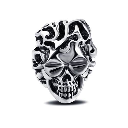 Rap Hip Hop Rock Punk Glases Skull Big Adjustable Silver Plated Rings Bikers Motorcycle Men's & Boys' Jewelry