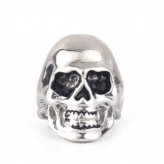 EVBEA Punk Skull Rings for Men Stainless Steel Bike Jewelry Cool Mens Ring Accessories Finger Rings