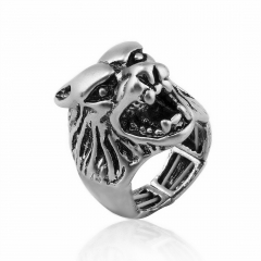 EVBEA Punk Men Ring Black Titanium Male Ring High Quality Jewelry 316L Titanium Steel Skull Rings For Men