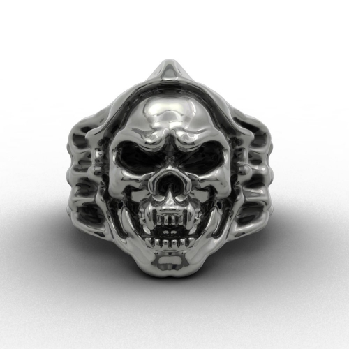 Vintage Punk Skull Biker anillo para hombres joyas de estilo gótico