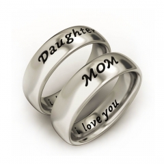 EVBEA Mother Daughter Son Jewelry Antique Family Band Rings Set Engraved ' I Love You