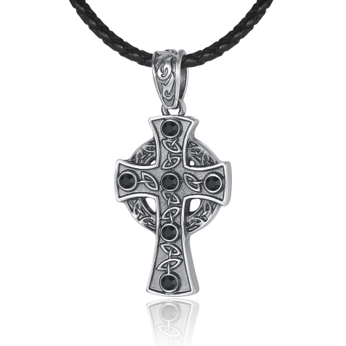 EVBEA Мужская Ожерелье Крест Камень Библия Стих Религиозная Молитва Подвеска с Черной Ювелирной Подарочной Коробке для Папы Отца