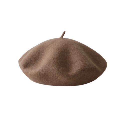 SEDEX Hat de bolie de laine classique Couleur solide française Capuge chaud hiver extérieur pour les femmes femme féminine