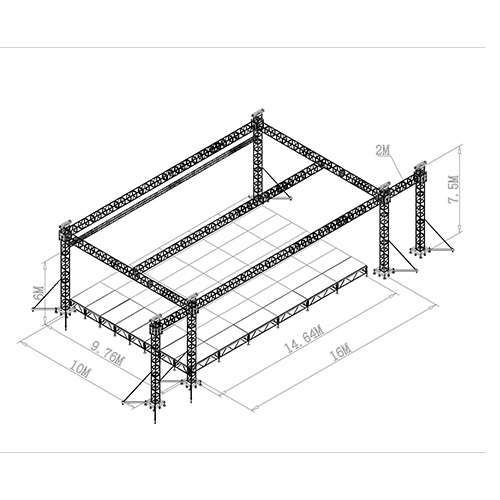 16x10x6m Truss System