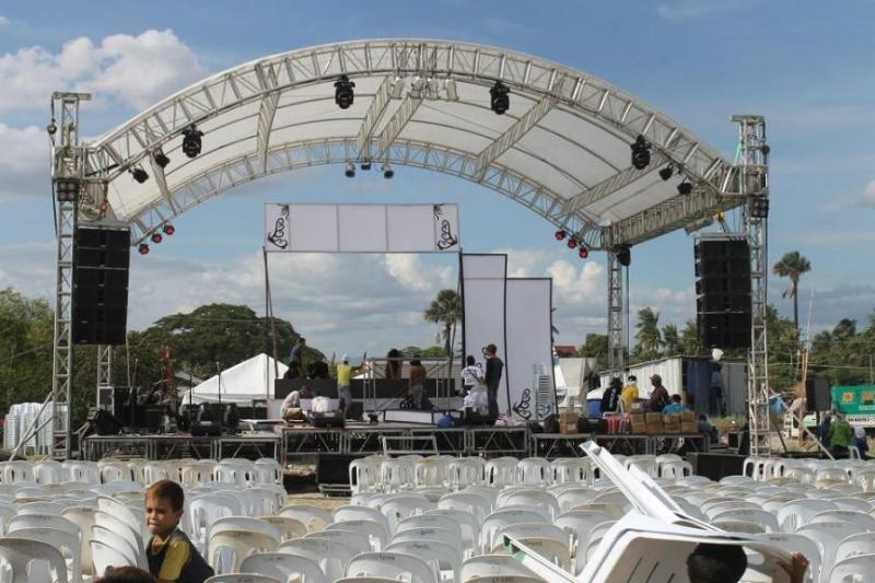 50mm Diameter Tube Aluminum Stage Roof Used Lighting Truss For Concert