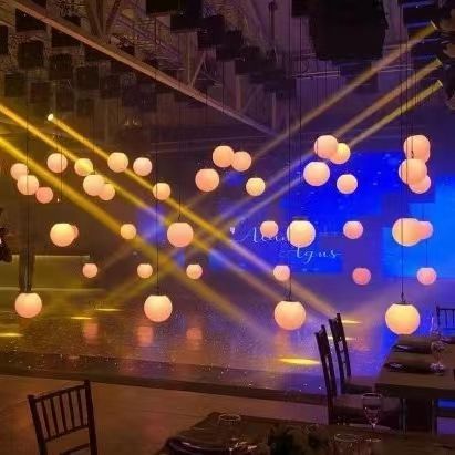 Guangzhou Juchen stage Club Bar Wedding Shopping Mall Led DMX512 Lift Colorful Ball Lights Kinetic Lighting