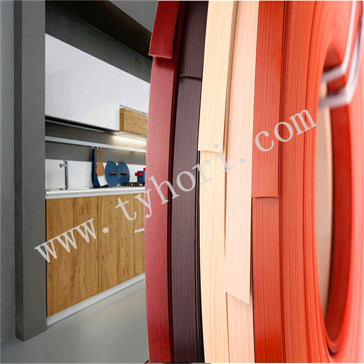 fashion design simple chrome trim vinyl tape mdf for furniture wood grain edging strips