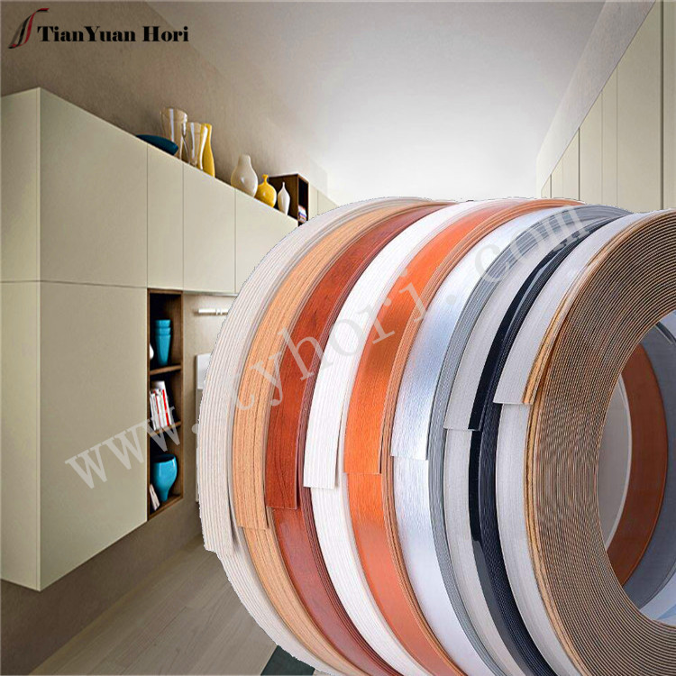 new design wooden single metal trim u shape countertop edge decorative furniture pvc edge banding