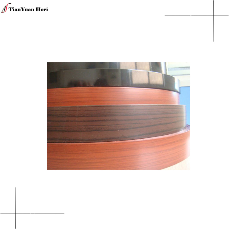 china new products plastic plywood edge trim veneer edging woodgrain pvc edge banding