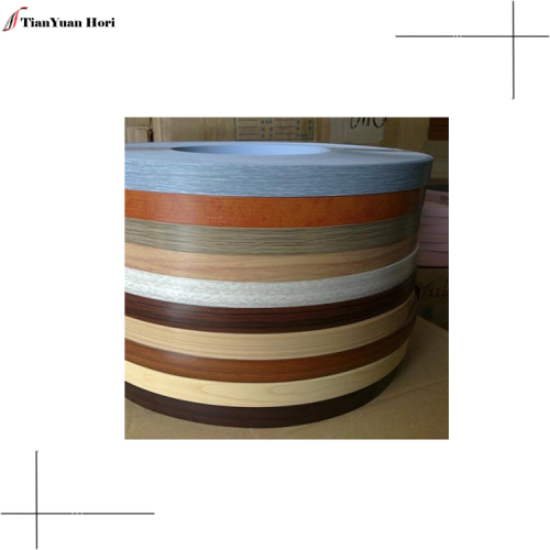 2020 direct sale Sheet Extrusion Teak Wood Strips Plywood Edge Band 18mm Pvc Edge Banding