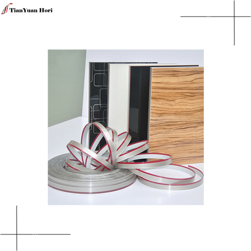 new design wooden single metal trim u shape countertop edge decorative furniture pvc edge banding