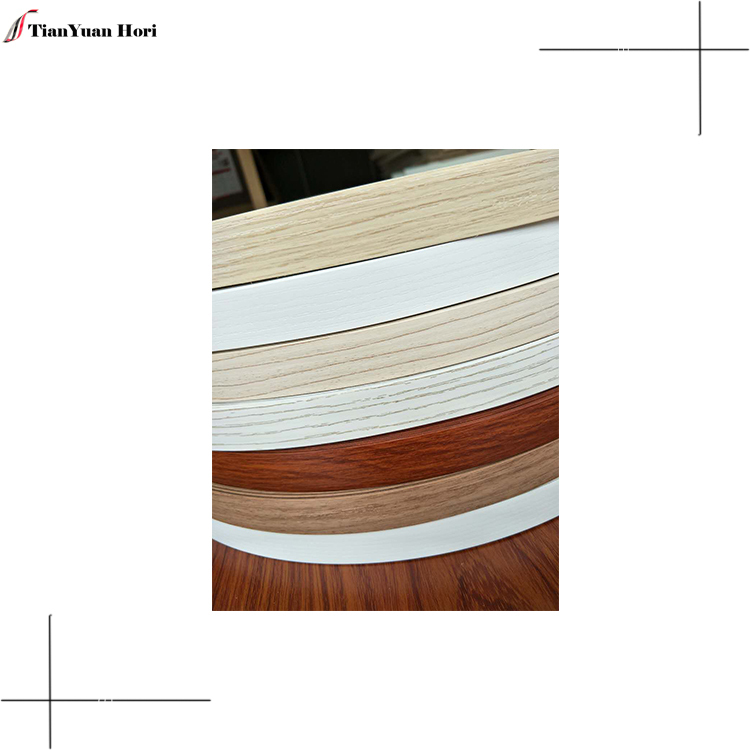 China manufacturer applying edge banding veneer self adhesive plastic woodgrain veneer strips
