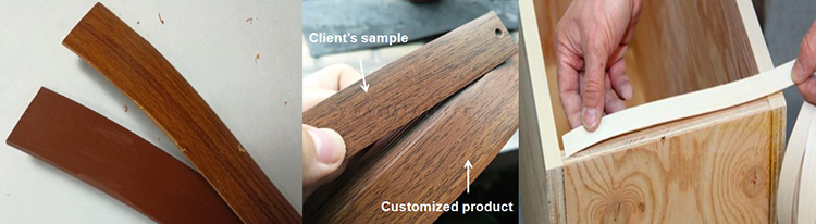 Good quality wood panel edge trim pvc countertop door 