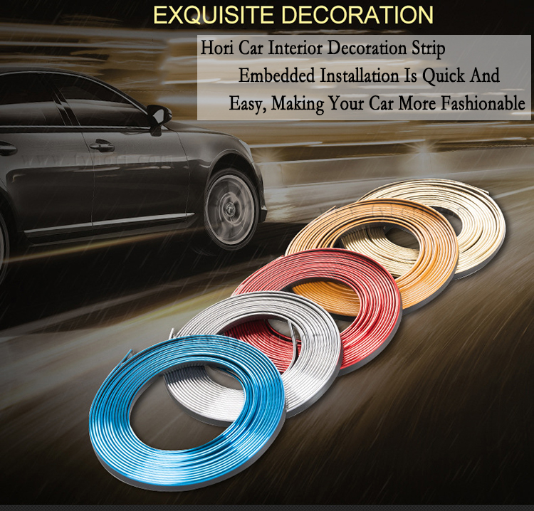 wholesale china factory accessories Flash silver car interior decoration Strip Line