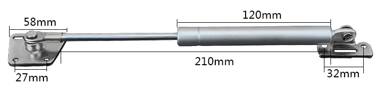 adjustable lift support gas spring