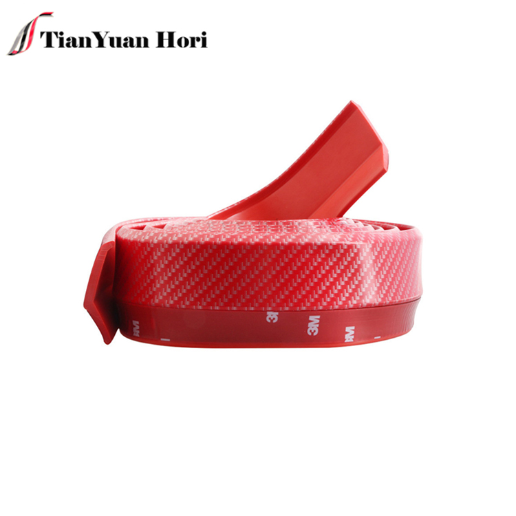 Auto Parts Universal Fit Car Trim Skirt front lip sided tape Protector Red Front Lip
