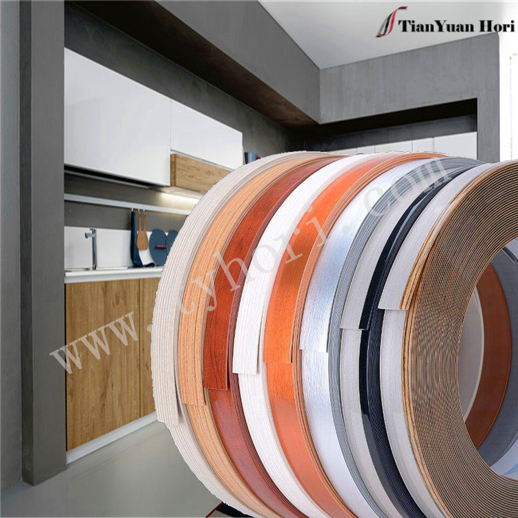 low price 2mm pvc kitchen cabinet plastic edge corner 3D edge banding