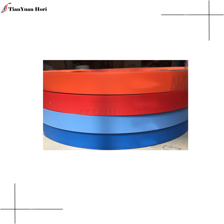 Chinese factory furniture decorative edging pvc wood veneer sheet edge trimming solid color pvc edge banding