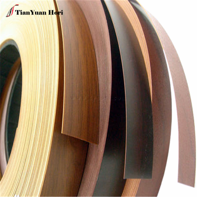 China Manufacturer Various Colors Plastic Cabinet wood grain low price pvc edge banding
