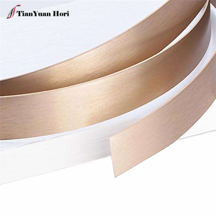 China environment protection plastic cabinet table wood grain edge banding