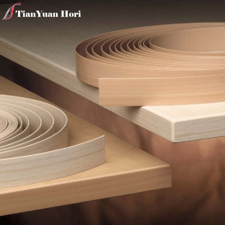 china supplier matt And embossing Finish pvc wood grain production edge banding