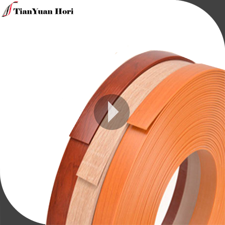 Hot selling products pvc acrylic edge banding tape wood grain pvc sheet edge trim