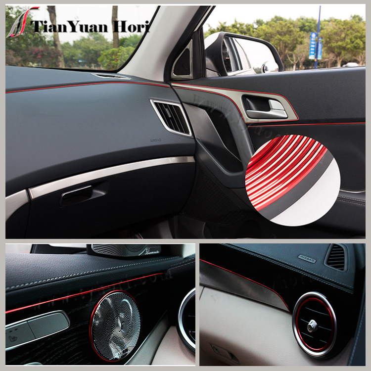 China factory direct sale Dynamic Bright Red Auto Accessory Decoration Moulding Trim Strip Line