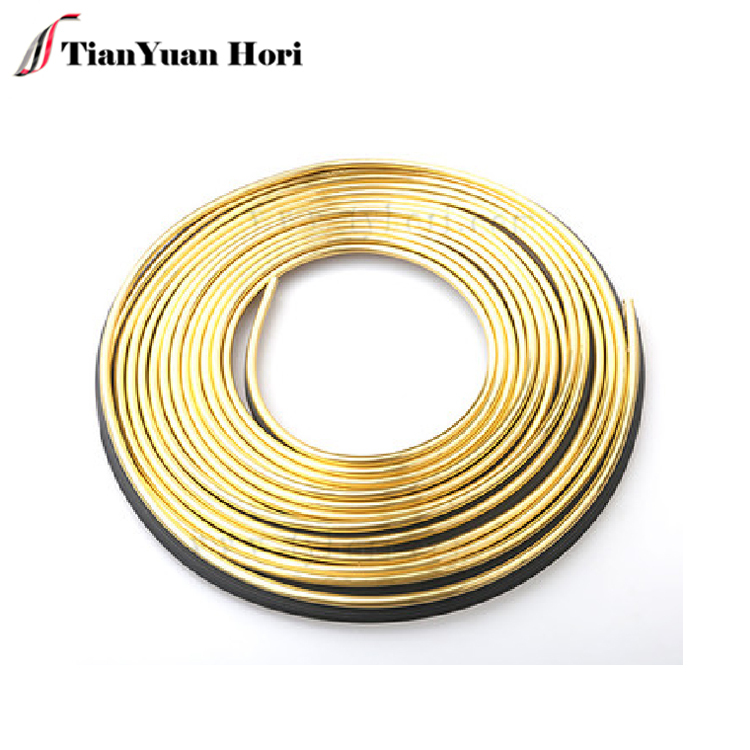 2018 hot selling Car Bumper Decorative Bright gold Strip Decorative Strip Polystyrene Line For Car