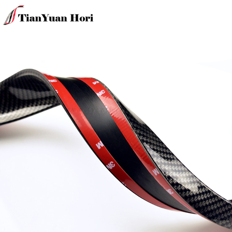 Car universal carbon fiber rear trunk rubber lip spoiler ducktail spoiler