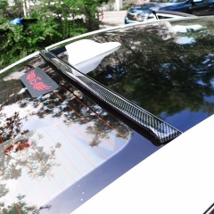 Car universal carbon fiber rear trunk rubber lip spoiler ducktail spoiler