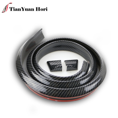 Black Color Carbon Fiber Front Rear Bumper Rubber Strip Spoiler Suitable for Most Cars