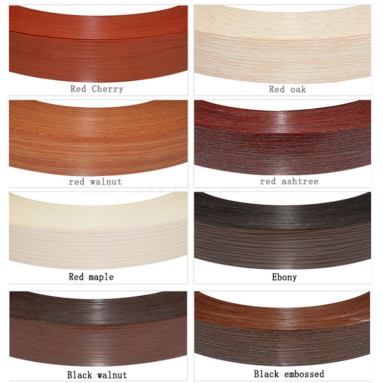 Factory direct door edge banding wood edging strip PVC plastic wood grain edge strips