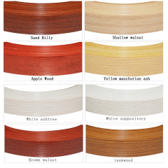 Hot selling exquisite craft maple veneer banding tape Pvc sheet woodgrain edge strip