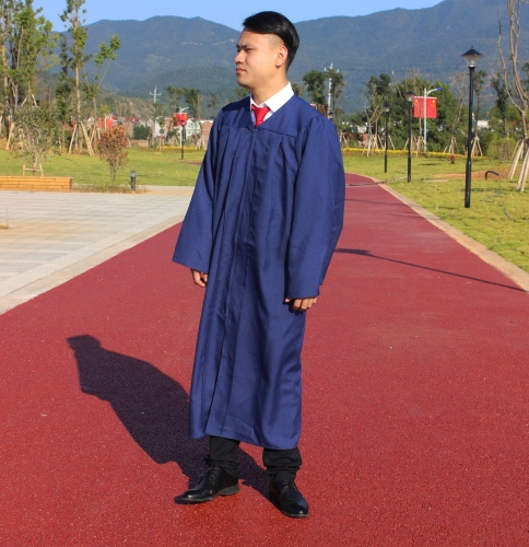 Adult U.S Style Grad Dresses Graduation Gown Matte Dark Blue