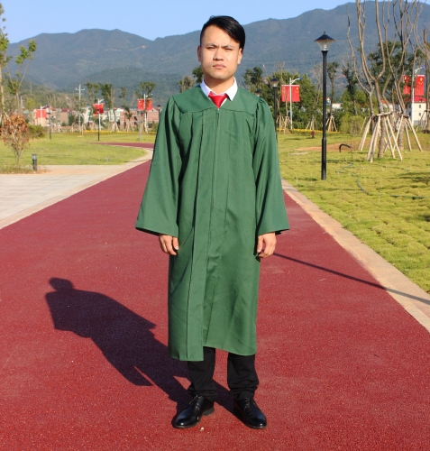 Adult U.S Style Grad Dresses Graduation Gown Matte Dark Green