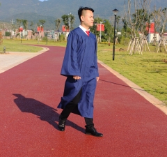 Adult U.S Style Grad Dresses Graduation Gown Matte Dark Blue