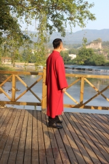 Red  High Quality 100% Polyester Clergy Gown For Church
