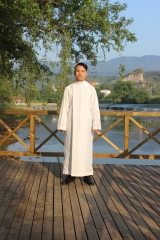 White High Quality 100% Polyester Clergy Gown For Church
