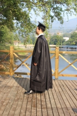 High Quality US Style Graduation Economical Master Cap and Gown 2019 & 2020 for graduate-black