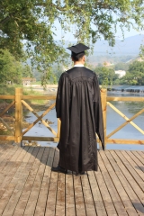High Quality US Style Graduation Economical Master Cap and Gown 2019 & 2020 for graduate-black