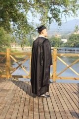 High Quality US Style Graduation Economical Master Cap and Gown 2019 & 2020 for graduate-black