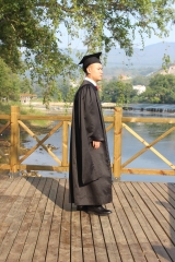 High Quality US Style Graduation Economical Master Cap and Gown 2019 & 2020 for graduate-black