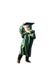 Kindergarten Graduation Gown Cap Tassel Set-atrovirens