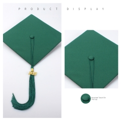 Single Color Graduation Tassel-Atrovirens with Year Charm