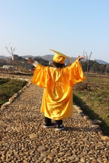 Kindergarten Graduation Gown Cap Tassel Set -gold