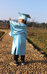 Kindergarten Graduation Gown Cap Tassel Set -sky bule
