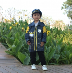 Children Cop Costume Uniform Set Dark Blue