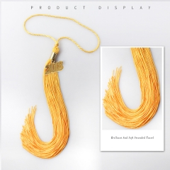 Single Color Graduation Tassel-Yellow with Year Charm