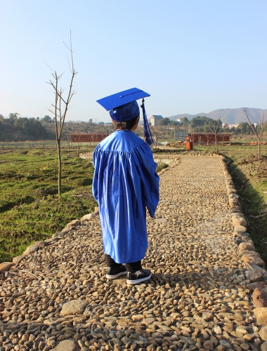 Shiny Royal Blue Faculty Staff Graduation Cap with Tassel